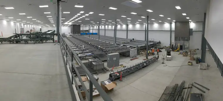 The processing line floor inside the Zirkle Fruit cherry facility in Selah